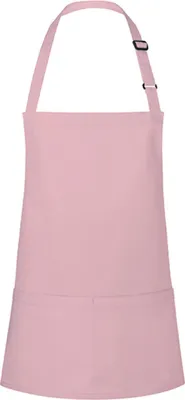 Zdjęcie produktu dla Karlowsky BLS6 | Krótki fartuch Basic z klamrą i kieszenią - Kolor: Rose (ok. Pantone 4065C) - Rozmiar: 75 x 60 cm