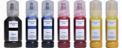 Image de 560 ml d'encre à sublimation noire, cyan, magenta, jaune compatible avec Epson Surecolor SC-F100, SC-F500, SC-F501
