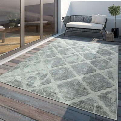 Produktbild von TT Home In-& Outdoorteppich Wetterfest Balkon Deko Schlafzimmer Skandi Ethno Design Größe 80x150 cm