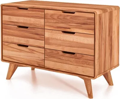 Produktbild von Kommode Gerg aus Kernbuche massiv 90x40x63 cm mit 6 Schubladen