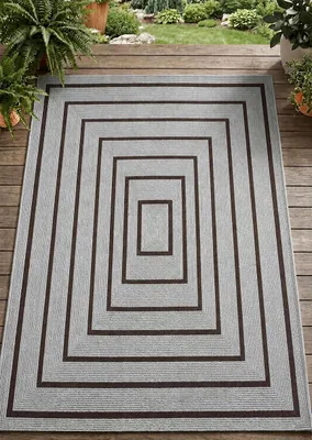 Produktbild von Teppich In- & Outdoor Wetterfest – Balkon Terrasse Garten, Wohnzimmer & Küche -Waschbar