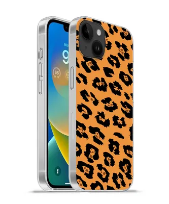 Produktbild von MuchoWow® Handyhülle Schutzhülle Hülle für Apple iPhone 14 Plus - Soft case Pantherdruck - Orange - Schwarz Silikon Softcase Handy Hülle - Abbildung