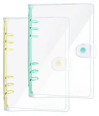 Zdjęcie produktu dla Katalog w segmencie A6, przezroczysty, PVC, 2 sztuki, żółty/zielony