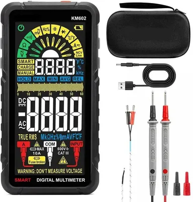 Image de Multimètre numérique Pro 602 - Rechargeable - Mesure de tension - AC/DC - Mode intelligent - Fonction True-RMS