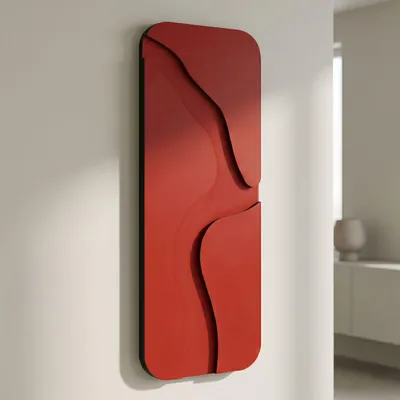 Obrázok produktu pre Wallity, elegantná nástenná dekorácia v červenej farbe, 24 x 68 cm, 100% MDF, dekoratívna