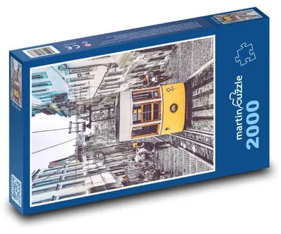 Obrázok produktu pre Puzzle 2000 Žltá električka v meste - martinpuzzle