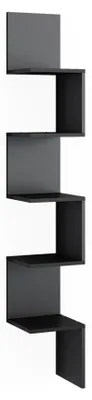 Produktbild von Eckregal Vicco Paolo Schwarz 28 x 175.4 cm mit 5 Fächern, Model 52095