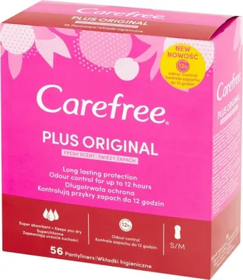 Produktbild von Carefree Plus Original Fresh Scent Damenbinden - frischer Duft 1p.-56 Stück