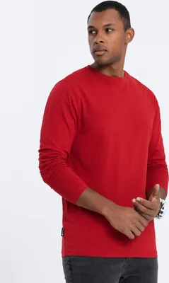 Zdjęcie produktu dla Ombre Clothing Koszulka męska z długim rękawem Eliwn czerwona XL