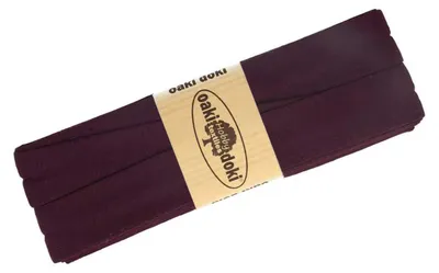 3m Oaki Doki Tricot de Luxe Jersey-Schrägband Einfassband elastisch bordeaux