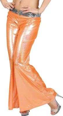 Produktbild von Disco Glitzer Damenhose orange Größe: M
