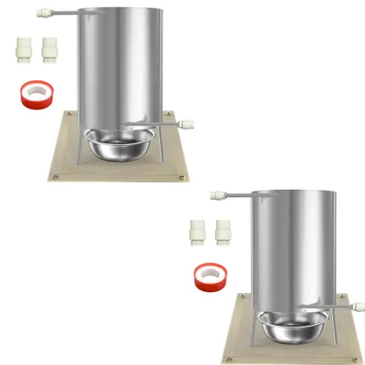 Produktbild von ACXIN 2X Poolheizung mit Feuer Poolheizung Holz Feuertonne mit Heizspirale Ø 32/38 mm Anschluss, Poolofen Heizungen aus 100% Edelstahl, Pool Heizung Beheizt Feuer Eimer für Schwimmbäder