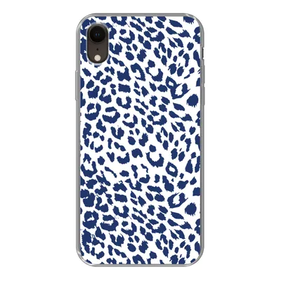 Produktbild von MuchoWow® Handyhülle Schutzhülle Hülle für iPhone XR Panther Druck - Blau - Abstrakt Silikon Softcase Handy Hülle - Schutzdeckel