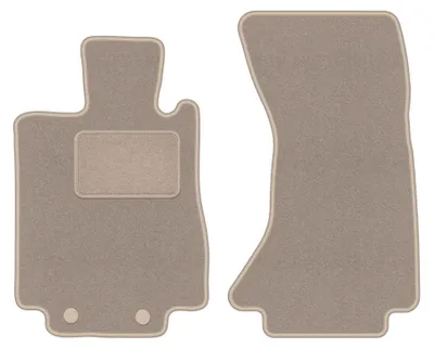 Produktbild von Velours-Fußmatten Vorne für Mercedes S W220 4Matic 1998-2005 (Langversion) – 2-tlg, Beige, passgenau – Wielganizator LUX