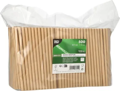 Produktbild von Papstar Cocktail Trinkhalme Pure 15cm 500er
