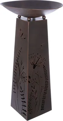 Produktbild von GILDE Dekosäule Metall Schalenständer dunkelbraun mit Schale Frühling Ostern Frühjahr Edelrost