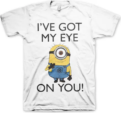 Produktbild von Minions - I Got My Eye On You T-Shirt - Medium - White