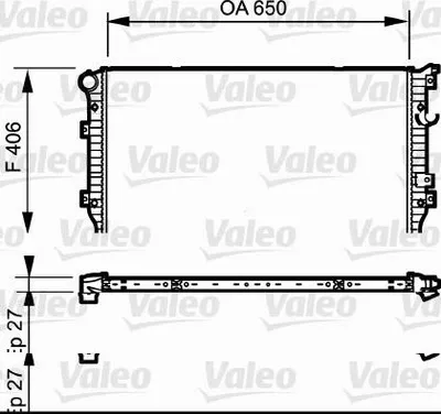Produktbild von VALEO Kühler, Motorkühlung  735133