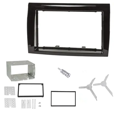 2-DIN Radioblende für Fiat Bravo 2007-2015, schwarz
