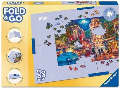 Produktbild von Ravensburger - Zubehör für Kinder- und Erwachsenenpuzzles 17971 - Faltbare Puzzleschale aus Pappe - Befestigungsklammern - Für Puzzles bis 1000 Teile - Zusammenbauen, Zusammenbauen, Aufbewahren