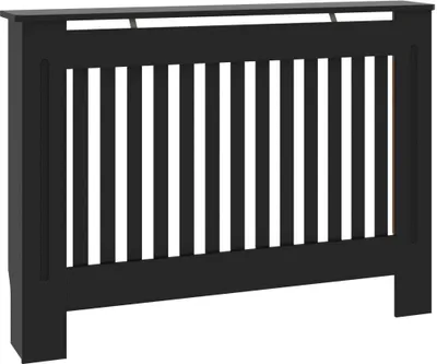 Zdjęcie produktu dla vidaXL Panele grzejnikowe czarne 112 x 19 x 81 cm MDF
