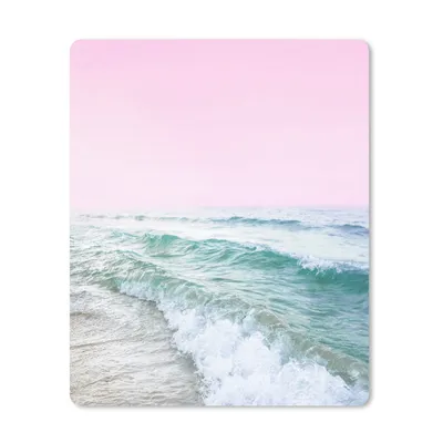 Produktbild von MuchoWow® Mauspad Mousepad Meer - Wellen - Rosa - Natur 19x23 cm - Mousepads - Maus Mat - Pad - Mausunterlage - Mauspads - Spielen