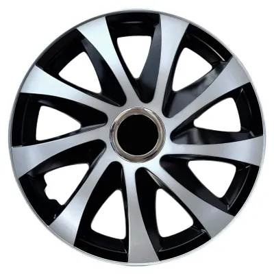 Produktbild von NRM | Radkappen Radzierblenden Drift Silber / Schwarz 14" 4tlg, Radabdeckung, Zierblenden, Zierkappen, Radblenden, Felgen