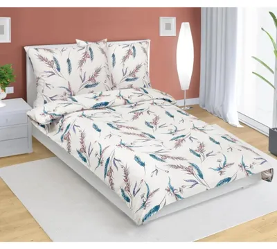 Immagine prodotto di Biancheria da letto in cotone - 140x200 cm. 70x90 - beige, blu