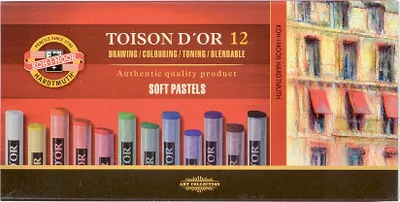 Obrázok produktu pre Krieda, prašná, KOH-I-NOOR "Toison 8512/12", 12 rôznych farieb