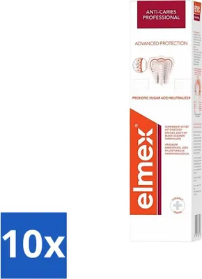 Immagine prodotto di Elmex Dentifricio Anti-Carie Professionale Protezione Avanzata 75 ml - Confezione risparmio - 10 pezzi