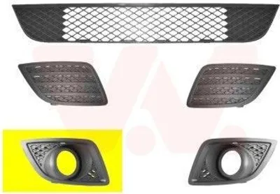 Produktbild von VAN WEZEL Lüftungsgitter Grill Stoßfänger für FORD Fiesta Mk5 Schrägheck (JH1, JD1, JH3, JD3) mit Loch/Löchern für Nebellampen
