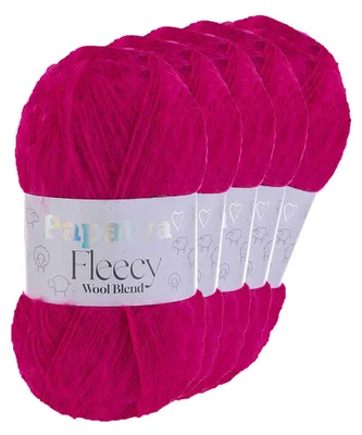 Papatya Fleecy Kuschelgarn 20% Wolle veredelt Oeko-Tex Häkelgarn Strickgarn pink