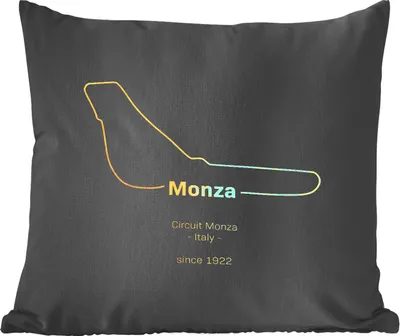 Produktbild von MuchoWow® Zierkissen Sofakissen Wohnzimmer Dekokissen 40x40 cm Monza - Formel 1 - Rennstrecke - Foto Kissen - Schlafzimmer Dekoration