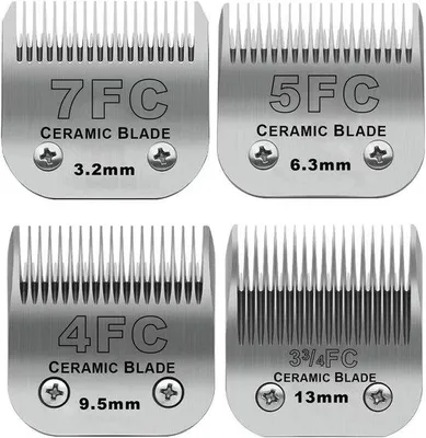 Immagine prodotto di Lame di ricambio per cani - 4 pezzi - Lunghezza di taglio 3.2mm-13mm - Adatto per vari rasoi