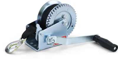 Produktbild von Profi Seilwinde Handwinde Silber mit Gurtband 600kg 8 Meter