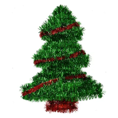 Image de Clayre & Eef Décoration murale Sapin de Noël 34 cm Vert Plastique