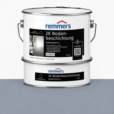 Produktbild von Remmers 2K Bodenbeschichtung silbergrau 5 kg, Beton- und Bodenfarbe