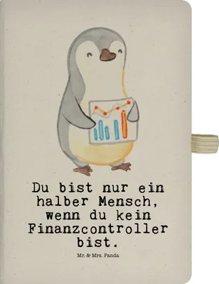 Produktbild von Mr. & Mrs. Panda Journal Finanzcontroller Herz - Transparent - Geschenk, notizbuch, Adressbuch, A5, Tagebuch, Notizheft
