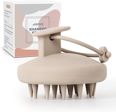 Productafbeelding van Siliconen hoofdmassageborstel, shampoo-borstel, milieuvriendelijke hoofdmassageborstel voor peeling en stimulatie van de haargroei