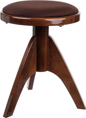 Image de Bespeco SG3 Tabouret de piano rond Noyer