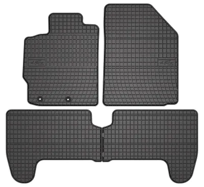 Produktbild von Gummi-Fußmatten für Toyota Yaris II 2005-2011 (Schrägheck) – 4-tlg, Schwarz, passgenau – Wielganizator SolidPRO