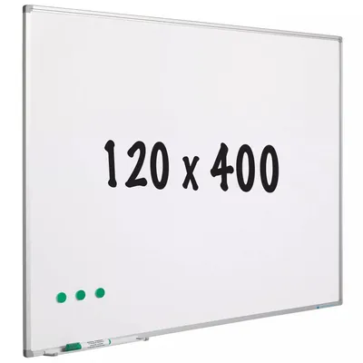 Productafbeelding van Whiteboard, emaille-staal, Dixon - Wit - Magnetisch - 120x400 cm