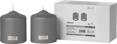 Produktbild von Fink Kerzen-Set CANDLE DH 8x10 cm grau
