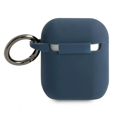 Productafbeelding van Etui U.S. Polo Assn. Silicone Collection voor AirPods 1/2 - Donkerpaars