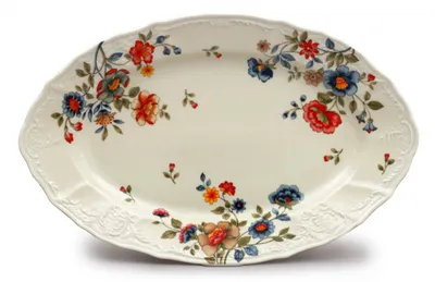 Obrázok produktu pre Thun 1794 Bernadotte, oválna misa, 36 cm, slonovina, kvety, Thun