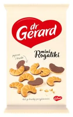 Produktbild von Dr. Gerard Mini-Hörnchen mit Kakaoglasur, mürbe Kekse, 165 g