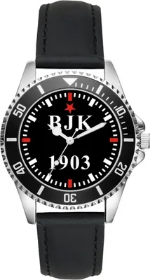 Produktbild von KIESENBERG Herrenuhr Armbanduhr BJK Besiktas Türkei Geschenk Fan Artikel Zubehör Fanartikel Analog Quartz Uhr L-2733