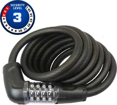 Obrázek produktu pro ABUS 5510C, Kabelový zámek, Černá, Ocel, Kombinace 4 číslic, CE, 1 cm