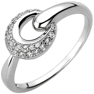 Produktbild von Ring aus 925 Silber mit 25 Zirkonia Silberring Fingerring Fingerschmuck, Ringgröße:Innenumfang 58mm Ø18.5mm