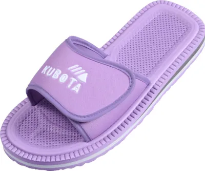Produktbild von Kubota Badelatschen mit Klettverschluss Pantoletten Hausschuhe Damen "Velcro" Pastellviolett, 38